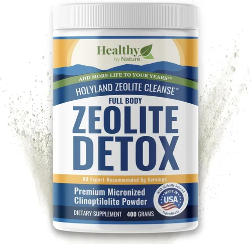 HolyLand Zeolite Cleanse - Polvo de desintoxicación de zeolita (tamaño de valor de 14.11 oz) - Clinoptilolita natural, activada - Apoya la energía,