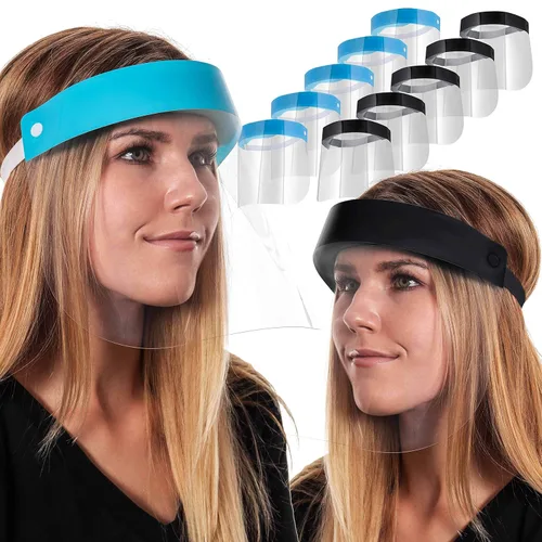 Miniatura 10 de Salon World - Protectores faciales de seguridad (paquete de 10), protectores faciales completos ultra transparentes, para proteger los ojos