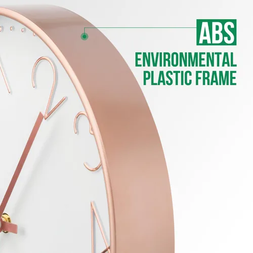 Miniatura 4 de Reloj de pared de 12 pulgadas, silencioso, sin tictac, moderno, estilo simple, redondo, decorativo, con esfera estereoscópica de cuarzo, para Oro