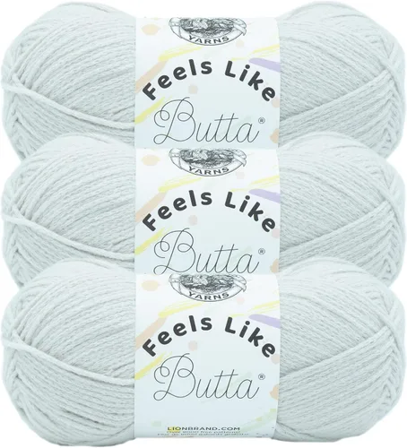 Miniatura 33 de Lion Brand Yarn - Hilo Feels Like Butta, hilo aterciopelado suave para tejer y hacer ganchillo, paquete de 1, Negro