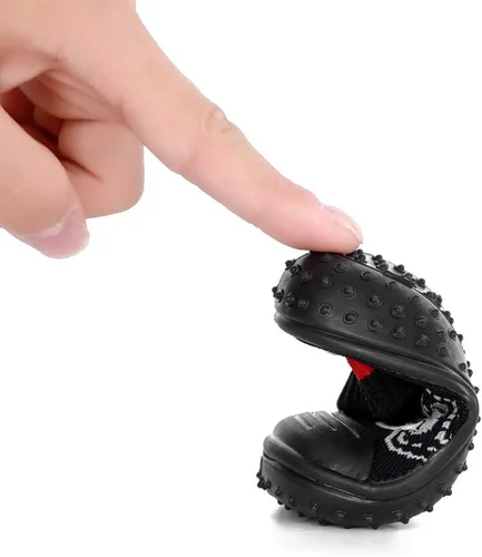 Miniatura 5 de HOWELL Calcetines unisex para bebé, calcetines antideslizantes para el suelo, con parte inferior de goma suave, botas de calcetín de algodón
