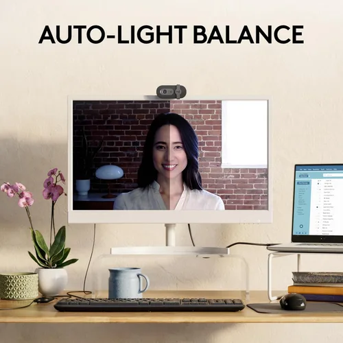 Miniatura 3 de Logitech Brio 101 Full HD 1080p - Cámara web para reuniones, transmisión, computadora de escritorio, portátil, PC, micrófono integrado, obturador