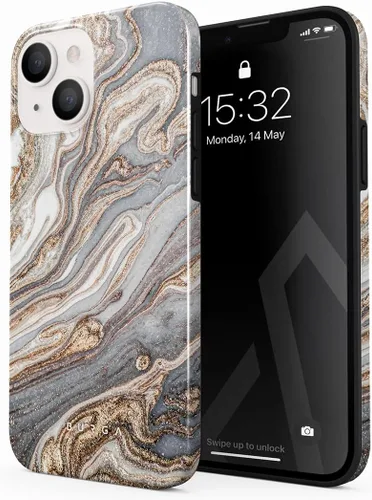 Miniatura 40 de BURGA - Funda compatible con iPhone 12, apta para carga inalámbrica, carcasa rígida híbrida de 2 capas + funda de silicona, resistente, ajuste