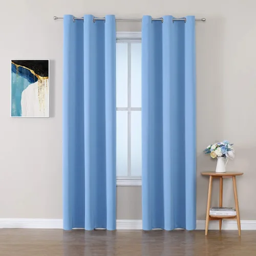Miniatura 174 de ChrisDowa - Cortinas de cenefa pequeñas para cocina, cortinas cortas con ojales y aislamiento térmico para oscurecer la sala y habitación