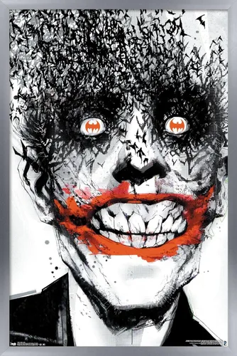 Miniatura 9 de Trends International DC Comics - Póster de pared de The Joker - Murciélagos, 14.725 x 22.375 pulgadas, versión enmarcada de madera de granero
