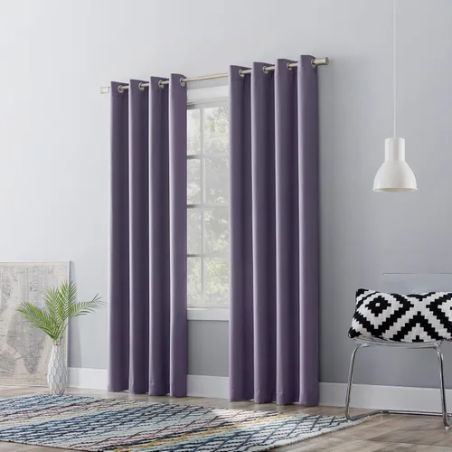 Miniatura 6 de Sun Zero Barrow - Juego de 2 paneles de cortinas con ojales, ahorro de energía, lavanda, 54 pulgadas de ancho x 84 pulgadas de largo (2 paneles)
