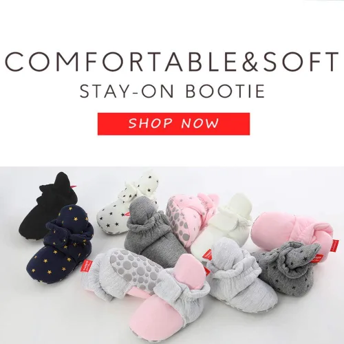 Miniatura 7 de HsdsBebe Unisex Newborn Baby Cotton Booties Non-Slip Sole for Toddler Boys Girls Infant Winter Warm Fleece Cozy Socks Shoes