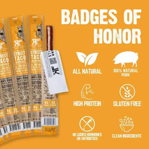 Miniatura 9 de Palitos de carne Righteous Felon Palitos 100% de cerdo Palitos de carne libres de gluten y keto Palitos de cerdo bajos en azúcar y altos