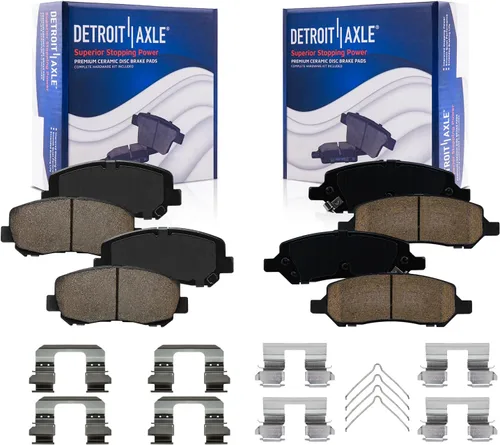 Miniatura 110 de Detroit Axle - Pinza de disco del lado del acompañante + pastillas de freno de cerámica de repuesto para Lexus HS250H Toyota RAV4 Prius V Scion xB