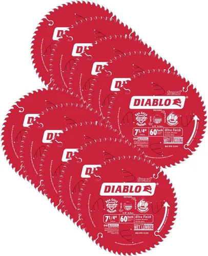 Diablo D0760A 7-1/4" 60T ATB Ultra Finish Hoja de sierra circular