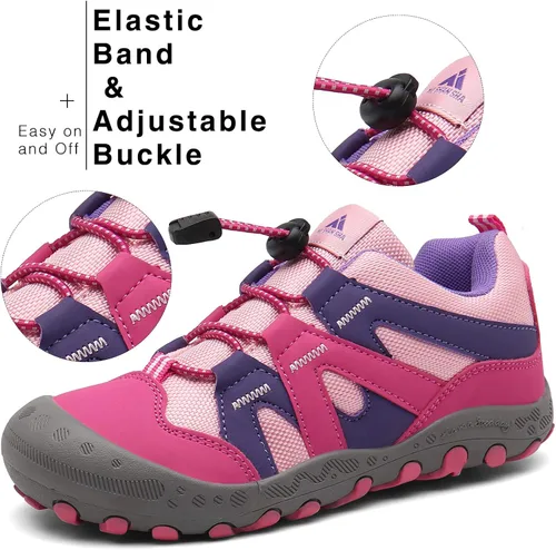 Miniatura 5 de Mishansha - Zapato deportivo de senderismo para niños y niñas antigolpes antideslizantes para caminar al aire libre y correr