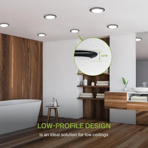 Miniatura 4 de ASD 1 paquete de luces LED de disco de 6 pulgadas, 15W 5CCT 2700K-5000K 1245LM CRI90+, luminaria de techo regulable de montaje empotrado, luces