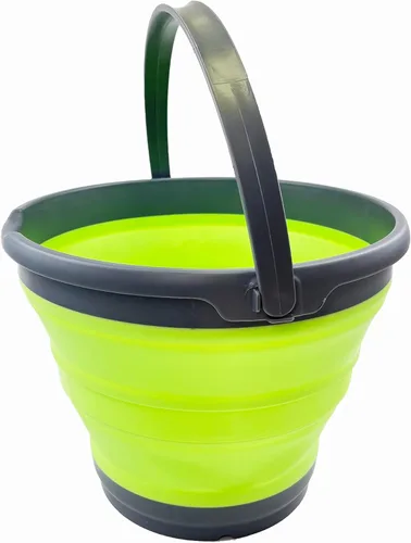 Miniatura 18 de SAMMART Cubo de plástico plegable de 10 L (2.6 galones), bañera redonda plegable, cubo de agua portátil para pesca, bote de agua para exteriores