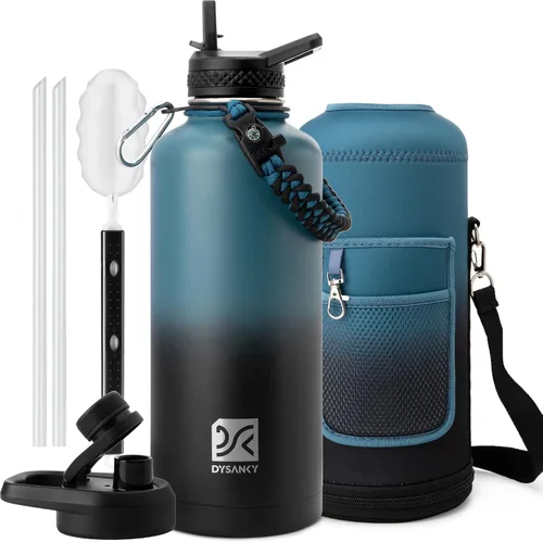 Miniatura 17 de DYSANKY Botella de agua aislada de 32 onzas, metal al vacío de acero inoxidable grueso, jarra de agua deportiva portátil para gimnasio y senderismo