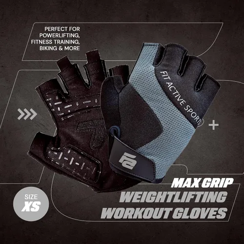 Miniatura 2 de Fit Active Sports Max Grip - Guantes de entrenamiento para levantamiento de pesas para levantamiento de pesas, ciclismo, entrenamiento de fitness