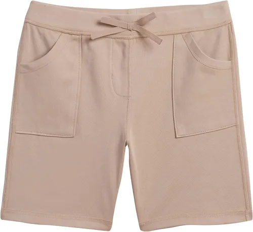 IZOD Girls School Uniform Sensory-Friendly Pull-on Short,Soft Fabric with Elastic Waist&Drawstring, Tagless, Flattened Seams