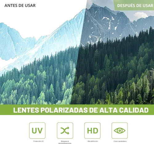 Miniatura 6 de Paquete de 3 lentes de sol deportivos polarizados para hombres, gafas de sol masculinas envolventes con protección UV para ciclismo, pesca