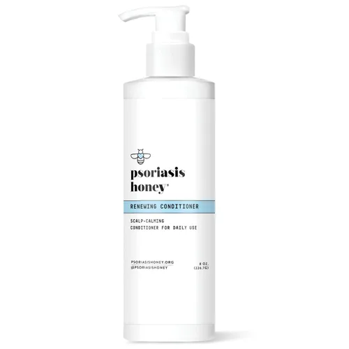 PSORIASIS HONEY Acondicionador renovador - Tratamiento de cuero cabelludo seco - Crema de psoriasis para cabello seco - Aceite de coco hidratante