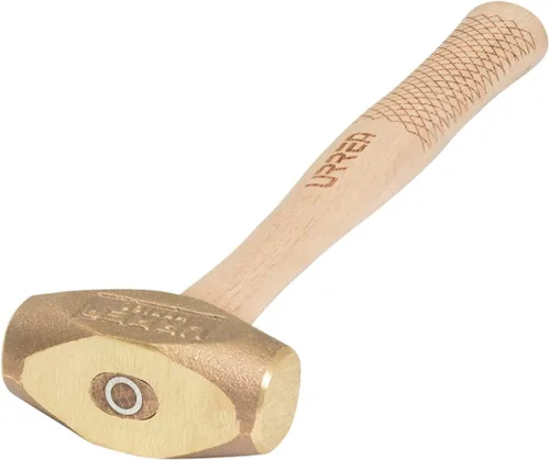 Miniatura 6 de URREA Martillo de trineo – Martillo de perforación de cabeza de latón de 30 onzas con cabeza de golpe forjada y mango acolchado de fibra de vidrio