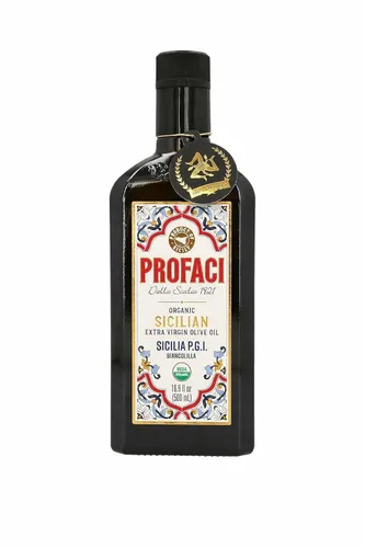 Miniatura 2 de Profaci Aceite de oliva virgen extra orgánico siciliano, 16.9 onzas líquidas, aceitunas 100% biancolilla, AOVE italiano prensado en frío, origen