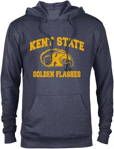 Sport Your Gear Sudadera con capucha retro envejecida con licencia oficial de la NCAA para el día del juego, ropa para fanáticos Kent Navy Heather