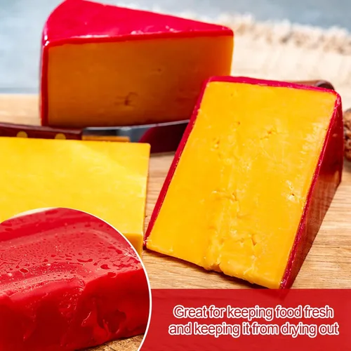 Miniatura 5 de Bloque de cera de queso para conservar queso, 2.2 libras, cera roja para hacer queso con cepillo para almacenamiento a largo plazo, para una