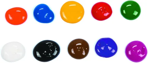 Miniatura 3 de Fun Express Juego de pintura de témpera lavable para niños, 10 colores brillantes en botellas exprimibles de 16 onzas, pintura artesanal no tóxica