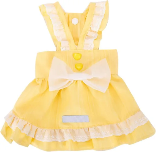 Miniatura 11 de Vestido para perro con manga abombada, amarillo limón, girasol, piña, a cuadros, ropa de verano para perros pequeños y niñas