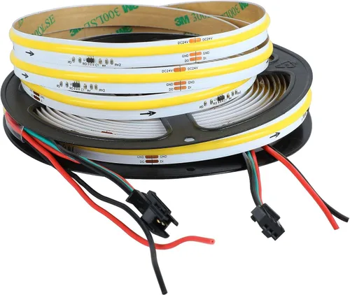 Miniatura 2 de COB FCOB - Tira de luces LED WS2811 IC direccionable con efectos de agua corriente, luces LED inteligentes, luz blanca cálida fría 3000K