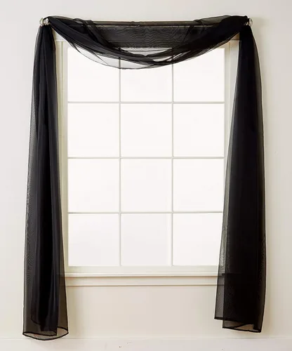 Miniatura 34 de Elegant Comfort - Cortinas transparentes de lujo con bolsillo para barra para cocina, dormitorio y sala de estar, Microfibra, Beige