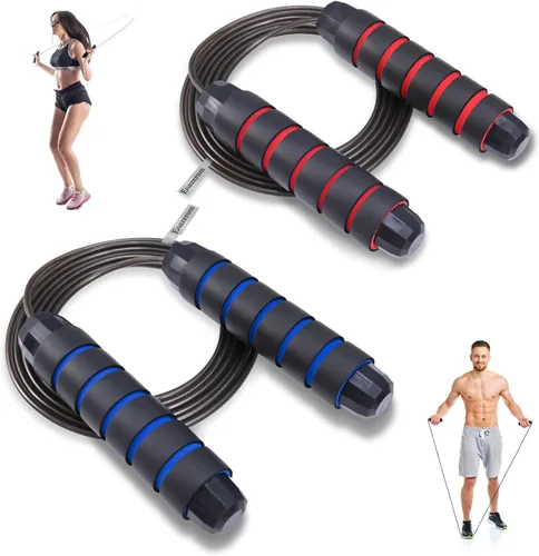 Miniatura 8 de Jump Rope for Women Men Kids, Adjustable Skipping Rope with Ball Bearings, Professional Jumping Rope with Foam Handles, Tangle-Free Rapid Speed Jump