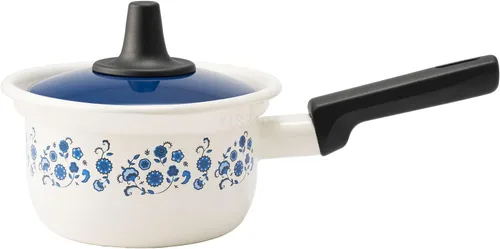 Miniatura 8 de Fuji - Patrón de reimpresión esmaltado de los años 70, Showa Retro, esmalte, olla con una sola mano, bandeja para leche, 5.5 pulgadas (5.5 in)