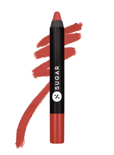 Miniatura 17 de SUGAR Lápiz labial Matte as Hell para mujeres Dura hasta 12 horas Lápiz labial con sacapuntas 2.8gm - 01 Scarlett O'Hara