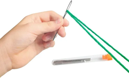 Miniatura 3 de Hekisn - Agujas romas de ojo grande, agujas de tejer de hilo de acero inoxidable, agujas de coser, agujas de tejer para manualidades, agujas