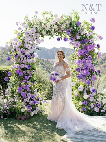 Miniatura 46 de N&T NIETING Flores artificiales, rosas artificiales de color rosa intenso, 50 piezas de flores falsas con tallo para ramos de boda DIY, centros