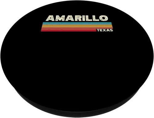 Miniatura 2 de Native Amarillo Texas TX retro vintage stripes state 70s PopSockets Swappable PopGrip
