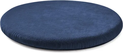 Cojín redondo para silla de 13 pulgadas, cojín de asiento de espuma viscoelástica desmontable, cojín de taburete circular, almohadilla Azul marino