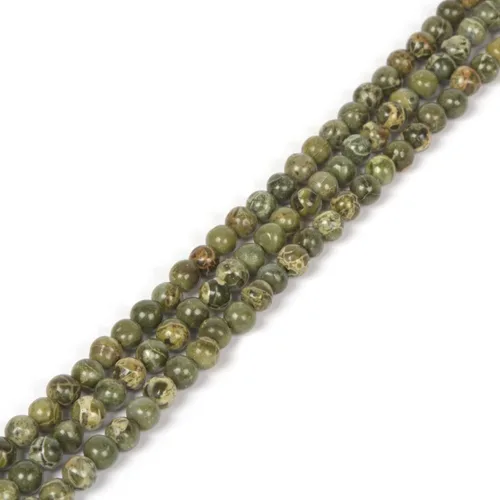 Miniatura 30 de Cuentas sueltas redondas de cristal curativo de 0.16 pulgadas (0.157 in) para hacer joyas