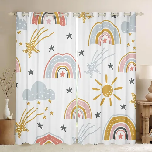 Miniatura 26 de Cortinas de ventana con bandera estadounidense, cortinas de fútbol para niños, 42 pulgadas de ancho x 84 pulgadas de largo, tratamientos de ventana