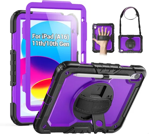 Miniatura 11 de SEYMAC Funda para iPad Air de 5ª/4ª generación de 10.9 pulgadas, Funda Protectora de Cuerpo Completo Resistente a Golpes con Protector de Pantalla