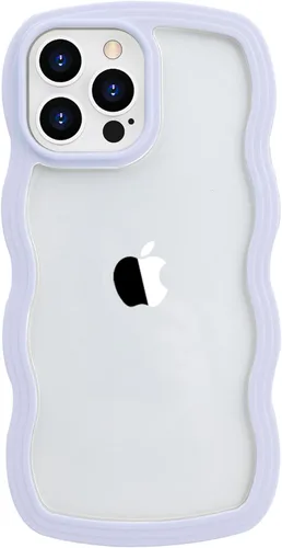 Miniatura 17 de LOEV Funda transparente diseñada para iPhone 7 Plus, iPhone 8 Plus con borde ondulado, bonita funda transparente con forma de onda rizada, a prueba