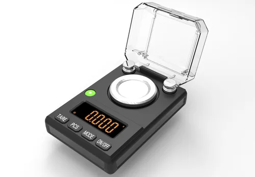 Miniatura 9 de Báscula de miligramos de 3.53 oz x 0.00 oz, escala de polvo MG con apagado automático seleccionable, nivel de burbuja integrado, peso de calibración