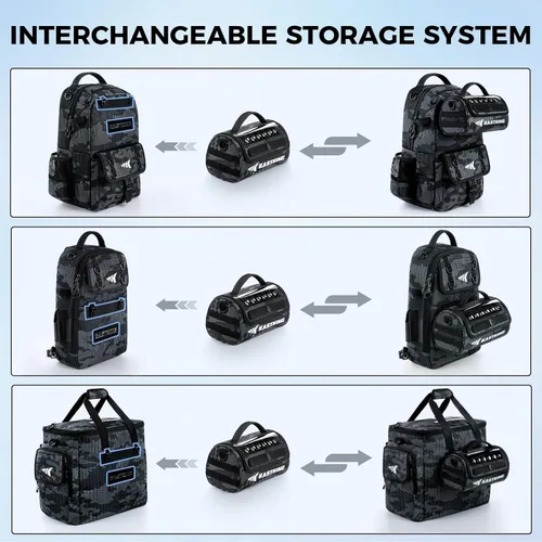 Miniatura 8 de KastKing BaitSpace Bolsa de gestión de línea, bolsa de almacenamiento de línea de pesca con nailon resistente al agua, ventana transparente, divisor