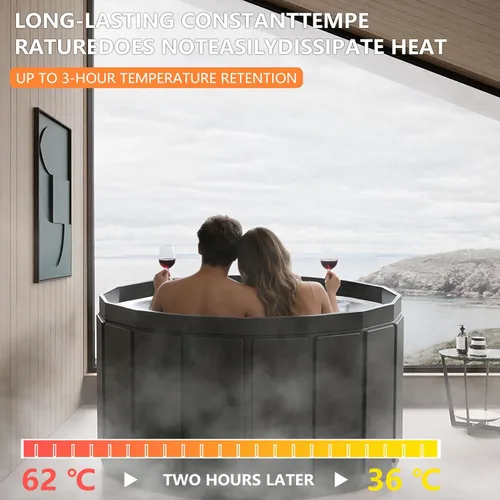 Miniatura 9 de Bañera portátil para adultos, bañera plegable para spa caliente y baño de hielo, bañera plegable pequeña para baño, bañera portátil aislada de 6