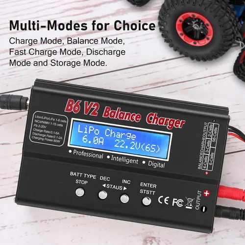 Miniatura 3 de LiPo Cargador de Batería Balance RC Cargador de Batería Descargador para 1S-6S LiPo/Li-Fe/Li-ion 1S-15S NiMH/NiCD Paquetes Cargadores de Batería RC