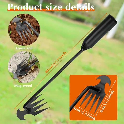 Miniatura 7 de fugit Herramienta de extracción de malas hierbas de jardín, herramienta de extracción de malezas de jardín portátil de 15.7 pulgadas, herramienta