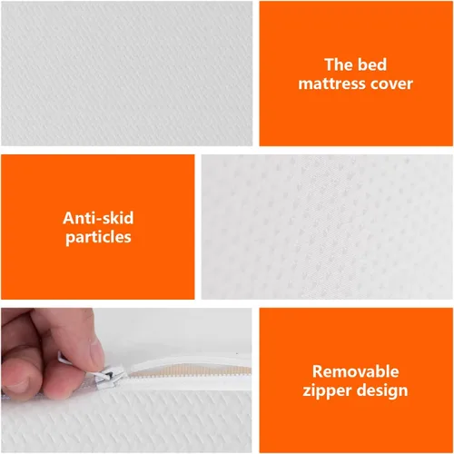 Miniatura 7 de PayLessHere Colchón Full de 6 Pulgadas Colchón de Espuma Viscoelástica con Gel de Firmeza Media Blanco con Funda Lavable con Cremallera
