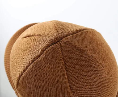 Miniatura 93 de Home Prefer - Gorro de invierno para hombre con visera, cálida y doble punto.