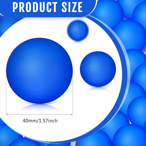 Miniatura 2 de Hanaive 100 unidades pelotas de tenis de mesa multicolor de 40 mm, pelotas de plástico a granel lavables, juego pequeño para juegos de piscina