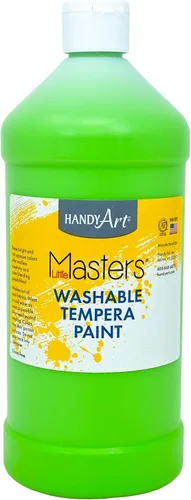 Miniatura 13 de Handy Art Little Masters - Pintura al temple lavable, turquesa, botella de 128 onzas, brillante y mezclable, alta opacidad, colores lavables